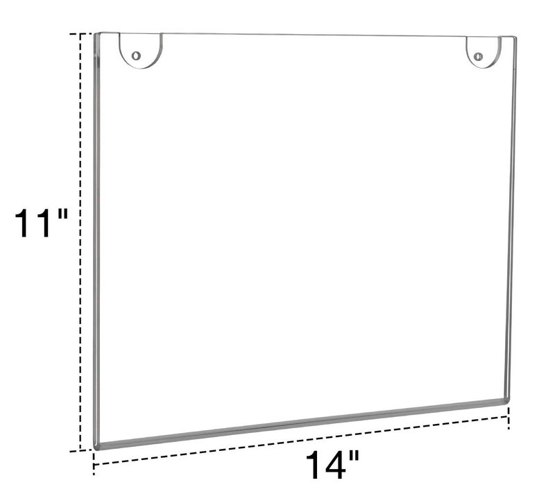NIUBEE 11x14 Acrylic Sign Holder Wall Mount Sign Holder,Clear Plastic Photo Frames for Paper - Image 3